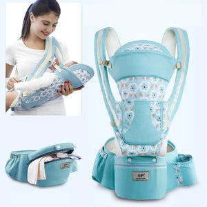 Newborn Ergonomic Baby Carrier & Hipseat - Infant Front Facing Kangaroo Wrap Sling Travel