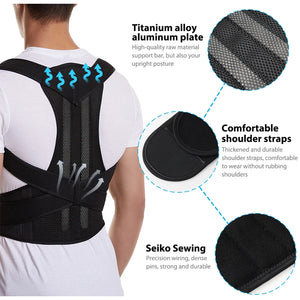 Breathable Back Posture Corrector for Women & Kids – Support Belt & Shoulder Brace