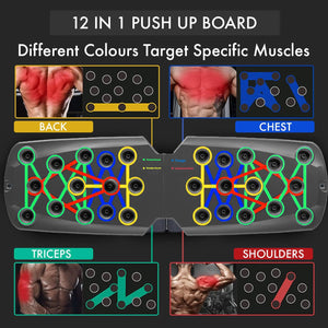 Portable Foldable Push-up Board Set for Full-Body Fitness