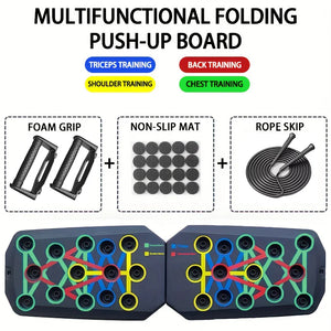 Portable Foldable Push-up Board Set for Full-Body Fitness