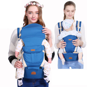 Newborn Ergonomic Baby Carrier & Hipseat - Infant Front Facing Kangaroo Wrap Sling Travel