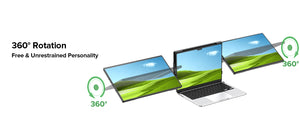EVICIV 14" Triple Portable Monitor – 2K 1440P, USB-C, Laptop Screen Extender for Windows, Mac, Chrome