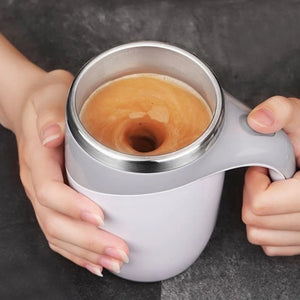Rechargeable Automatic Magnetic Stirring Mug – Portable Stainless Steel Coffee Maker