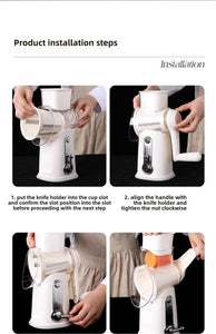 Multifunctional Salad & Veggie Cutter – Slicer, Shredder, Grater