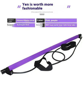 Portable Yoga & Pilates Resistance Bar | Home Gym Muscle Toning & Stretching