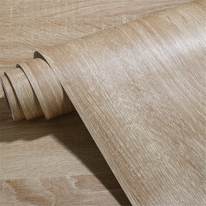 Waterproof 3D Wood Grain Vinyl Stickers – 40cm Self-Adhesive Wallpaper for Furniture & Home Decor