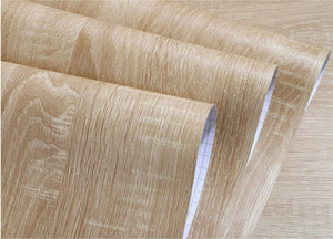 Waterproof 3D Wood Grain Vinyl Stickers – 40cm Self-Adhesive Wallpaper for Furniture & Home Decor