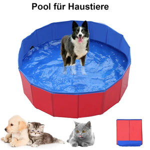 Foldable Portable Dog Pool & Bath Tub – Outdoor & Indoor Collapsible Pet Swimming Pool