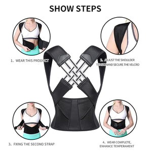 Breathable Back Posture Corrector for Women & Kids – Support Belt & Shoulder Brace