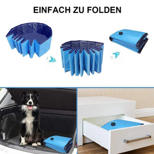 Foldable Portable Dog Pool & Bath Tub – Outdoor & Indoor Collapsible Pet Swimming Pool