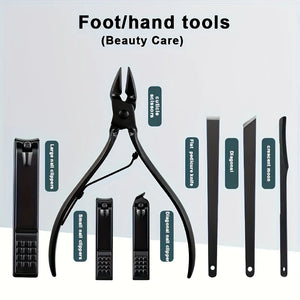8/12/15/20/24pcs black Nail clipper set