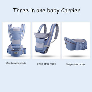Newborn Ergonomic Baby Carrier & Hipseat - Infant Front Facing Kangaroo Wrap Sling Travel