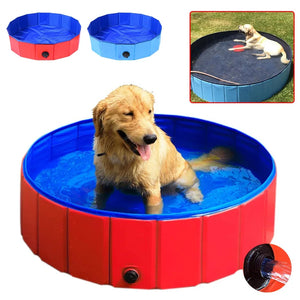 Foldable Portable Dog Pool & Bath Tub – Outdoor & Indoor Collapsible Pet Swimming Pool