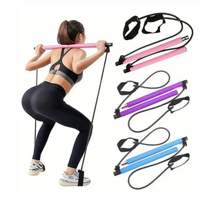 Portable Yoga & Pilates Resistance Bar | Home Gym Muscle Toning & Stretching