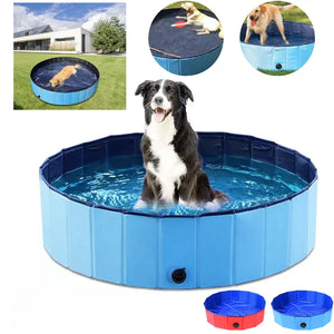 Foldable Portable Dog Pool & Bath Tub – Outdoor & Indoor Collapsible Pet Swimming Pool
