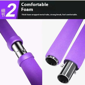 Portable Yoga & Pilates Resistance Bar | Home Gym Muscle Toning & Stretching