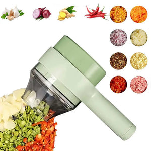 Electric Garlic & Vegetable Chopper with Handle – Kitchen Cooking Gadget