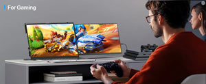EVICIV 14" Triple Portable Monitor – 2K 1440P, USB-C, Laptop Screen Extender for Windows, Mac, Chrome