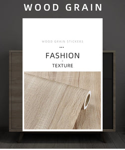 Waterproof 3D Wood Grain Vinyl Stickers – 40cm Self-Adhesive Wallpaper for Furniture & Home Decor