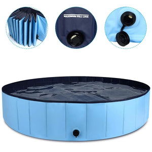 Foldable Portable Dog Pool & Bath Tub – Outdoor & Indoor Collapsible Pet Swimming Pool