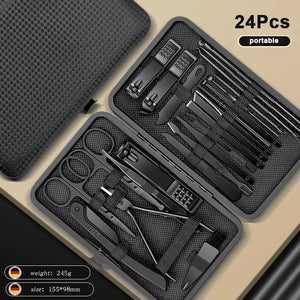 8/12/15/20/24pcs black Nail clipper set