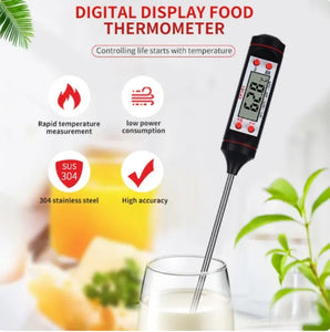 Digital Kitchen & Grill Food Thermometer with Probe & LCD Display
