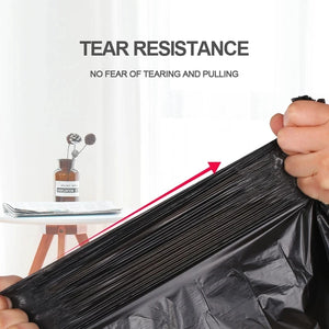 100Pcs Black Biodegradable Pet Waste & Trash Bags, 45x50cm