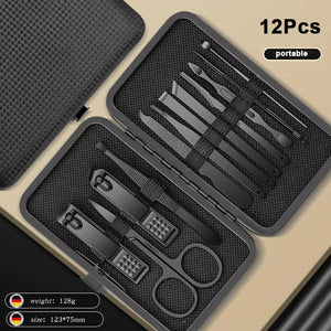 8/12/15/20/24pcs black Nail clipper set