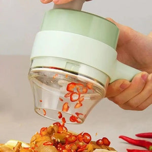 Electric Garlic & Vegetable Chopper with Handle – Kitchen Cooking Gadget