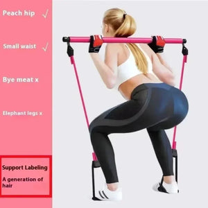 Portable Yoga & Pilates Resistance Bar | Home Gym Muscle Toning & Stretching
